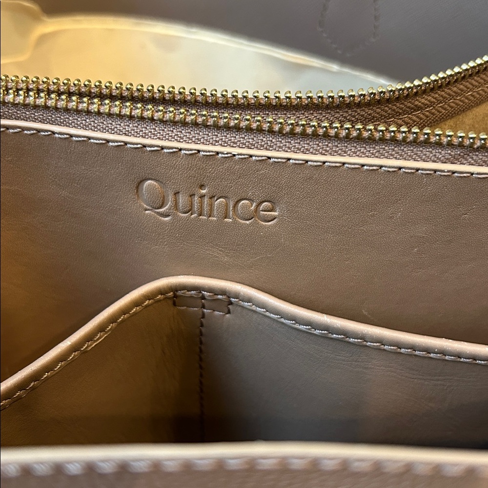 Women’s Taupe Tote Bag - Classic Everyday Handbag - Picture 8 of 15